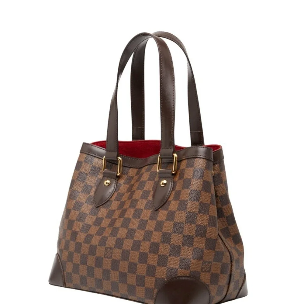 LOUIS VUITTON Brown Damier Leather Tote Bag